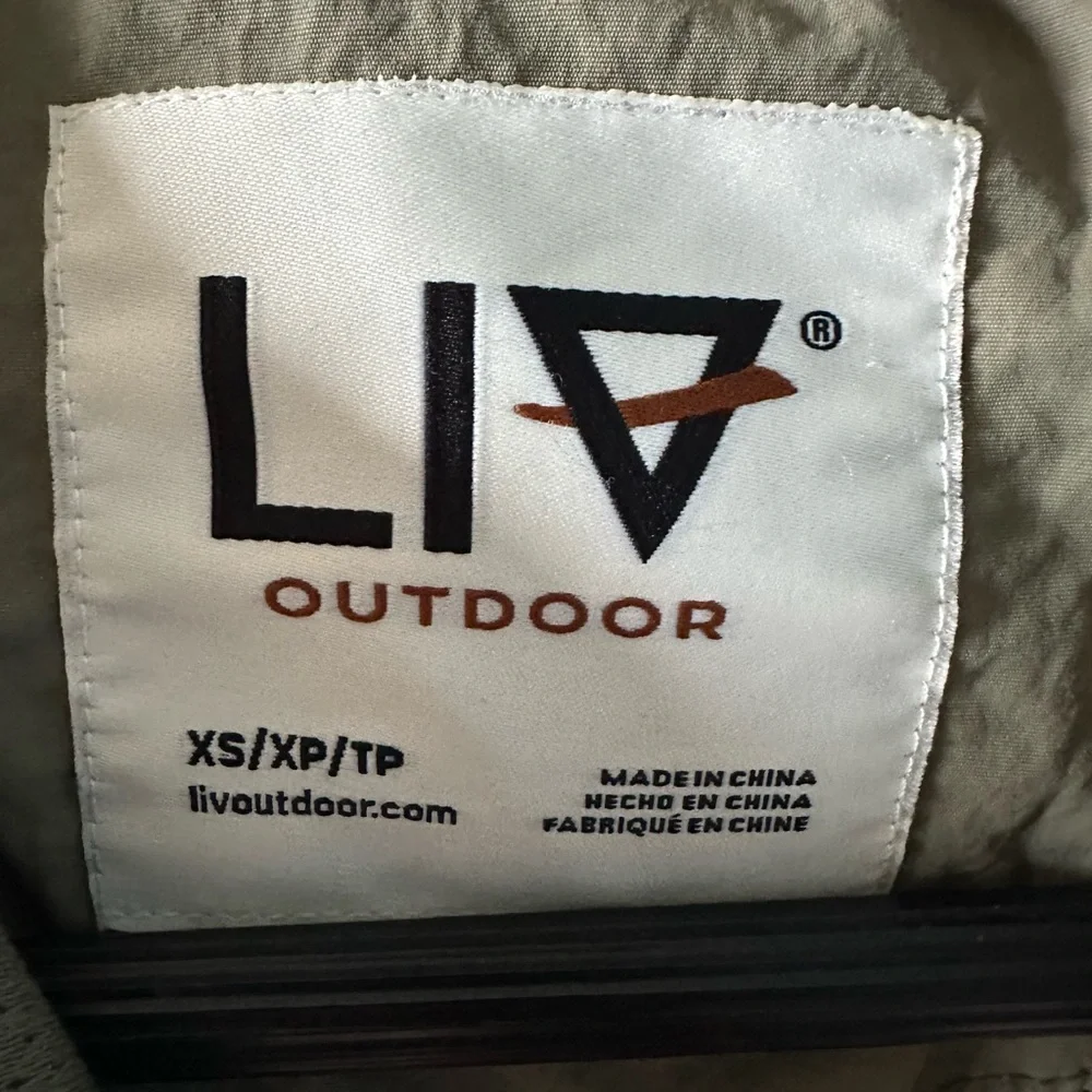 LIV Outdoor Olive Green Hooded Rain Jacket Pink Trim Lightweight XS - Picture 4 of 8